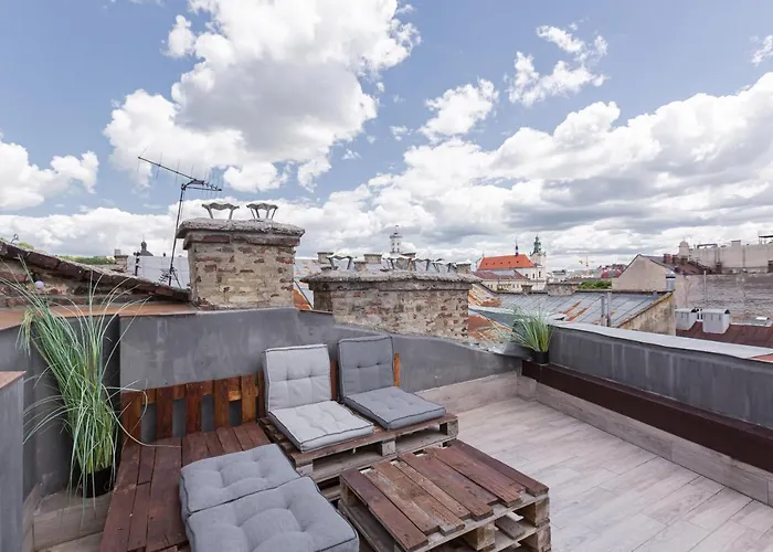 Appartement з оглядовою терасою на вулиця свободи 35 Lviv
